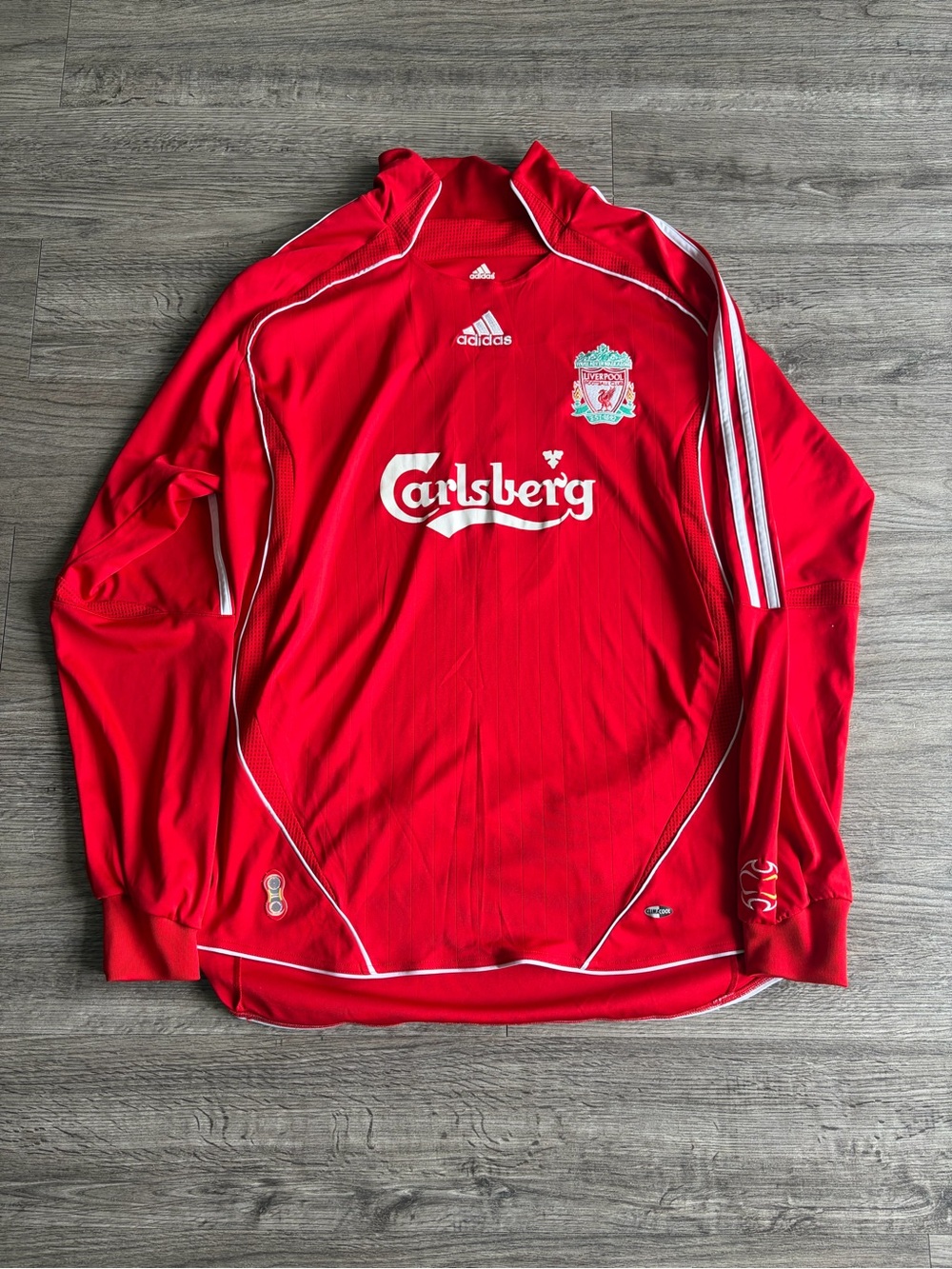 adidas Red Liverpool Steven gerrard Training Jersey  with Carlsberg Logo
